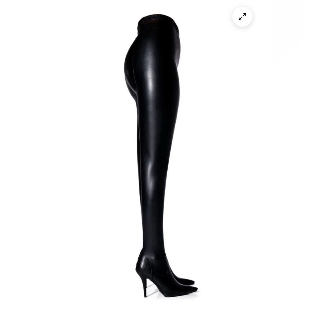 Azalea Wang KayKay Sexy stiletto Slim boot pants in black stretch - Picture 10 of 12